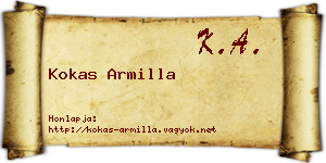 Kokas Armilla névjegykártya
